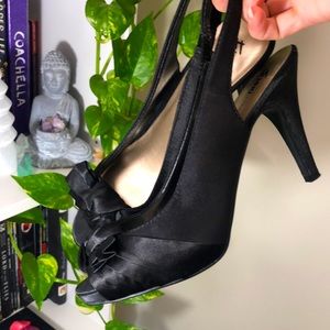 Slingback Satin Heels